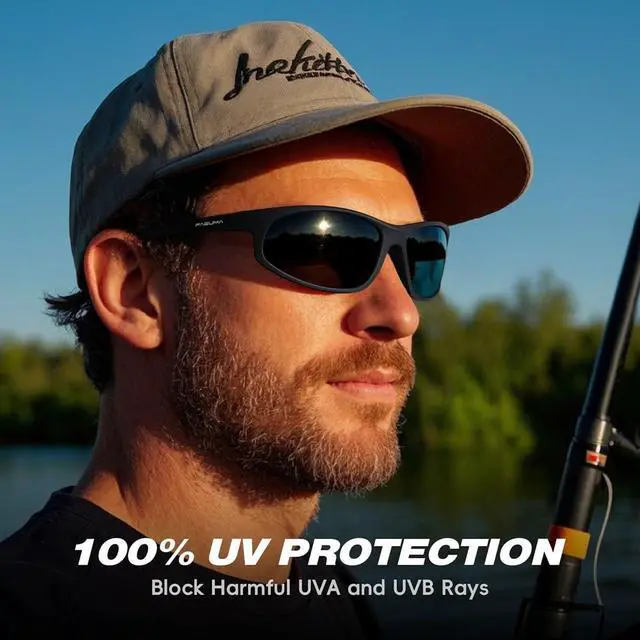Alt view image 2 of 7 - Polarized Sports Sunglasses For Men Cycling Driving Fishing UV400 Protection