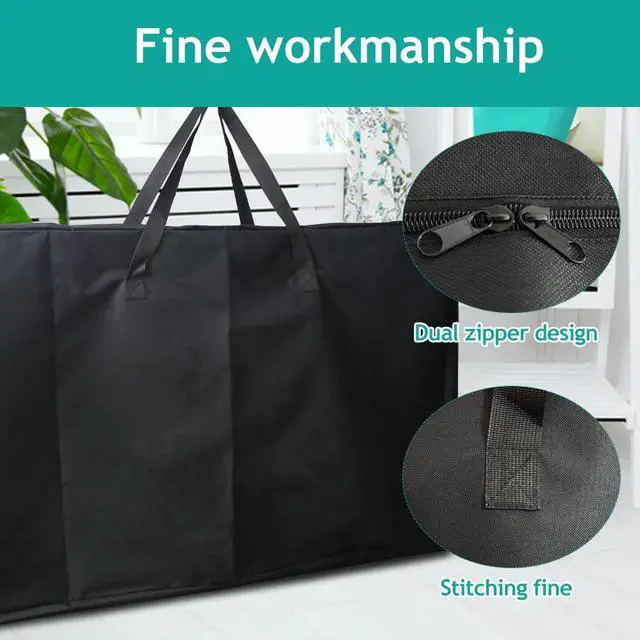 Alt view image 4 of 7 - Heavy Duty Folding Chair Storage Bag, 600D Chair Storage Case for Beach Chair Camping Chair Zero Gravity Chair Folding Recliners, Extra Large Travel Bag with Zippers, 41.5" Lx 11" Wx 28.5" H