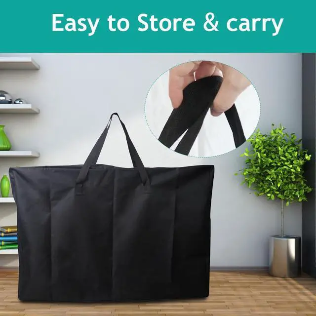 Alt view image 5 of 7 - Heavy Duty Folding Chair Storage Bag, 600D Chair Storage Case for Beach Chair Camping Chair Zero Gravity Chair Folding Recliners, Extra Large Travel Bag with Zippers, 41.5" Lx 11" Wx 28.5" H