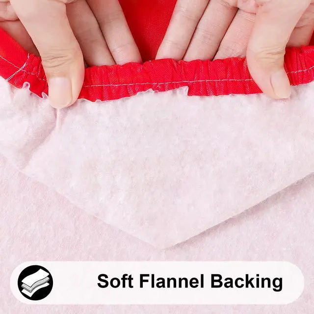 Alt view image 4 of 7 - Rectangle Tablecloth, Elastic Fitted Flannel Backed Vinyl Tablecloths for 6ft Folding Tables, Waterproof Wipeable Table Covers for Indoor, Outdoor, Picnic and Camping (Red, 30"x72")