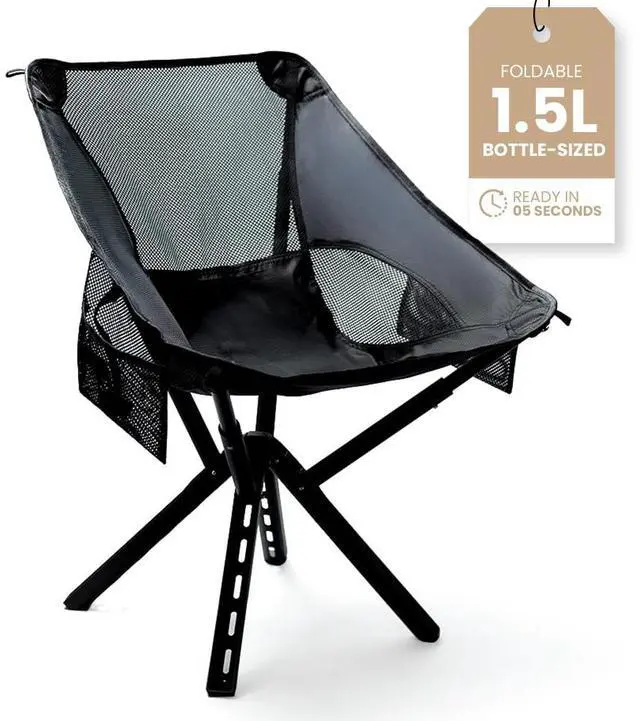 Main image of Campster2 Folding Camping Chair Portable High Chair | 265 Lbs Capacity | Camping Essentials for Beach, Hiking & Car Camping | Compact Outdoor Chair with Carry Bag | Comfortable & Durable (Black)