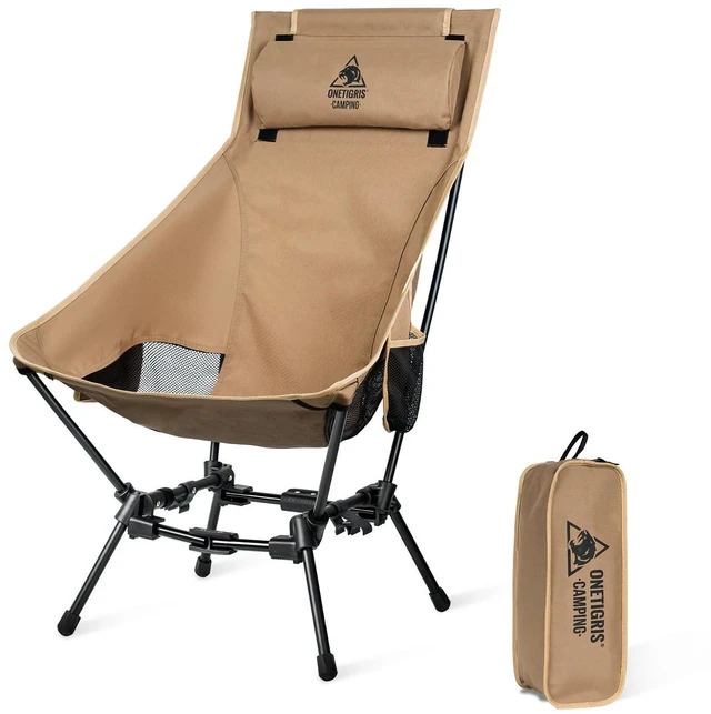 Main image of Dragonhide Oversized Camping Chair with Pillow Design, Comfortable Widened Seat Folding, 275 lbs Capacity