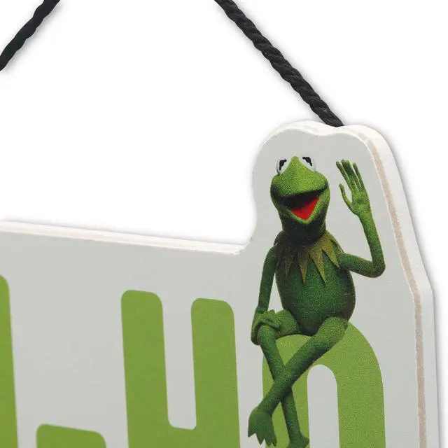 Alt view image 4 of 5 - Disney Muppets Kermit Hi-Ho Hanging Wood Wall Decor - Fun Kermit Sign for Home or Office