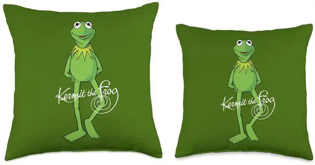 Alt view image 3 of 3 - The Muppets Kermit the Frog Big Pose Throw Pillow