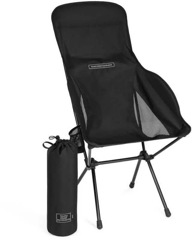 Main image of TSE HC100 Camping Chair, 3.36lbs Lightweight Folding Chair with Cup Holder, Portable and Easy to Carry for Camping, Beach, Hiking, Urbain, Festival or Garden (Black)