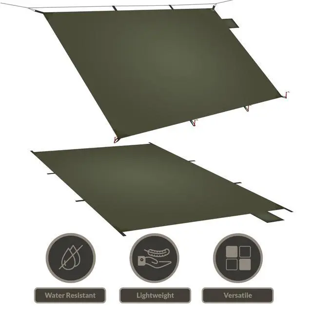 Alt view image 3 of 6 - Ultralight Tent Footprint, 20D Silnylon Groundsheet 4000mm Waterproof Rate PU Coating, Lightweight Camping Tarp Tent Floor for Backpacking Hiking and Thru-Hiking, 98" *55"