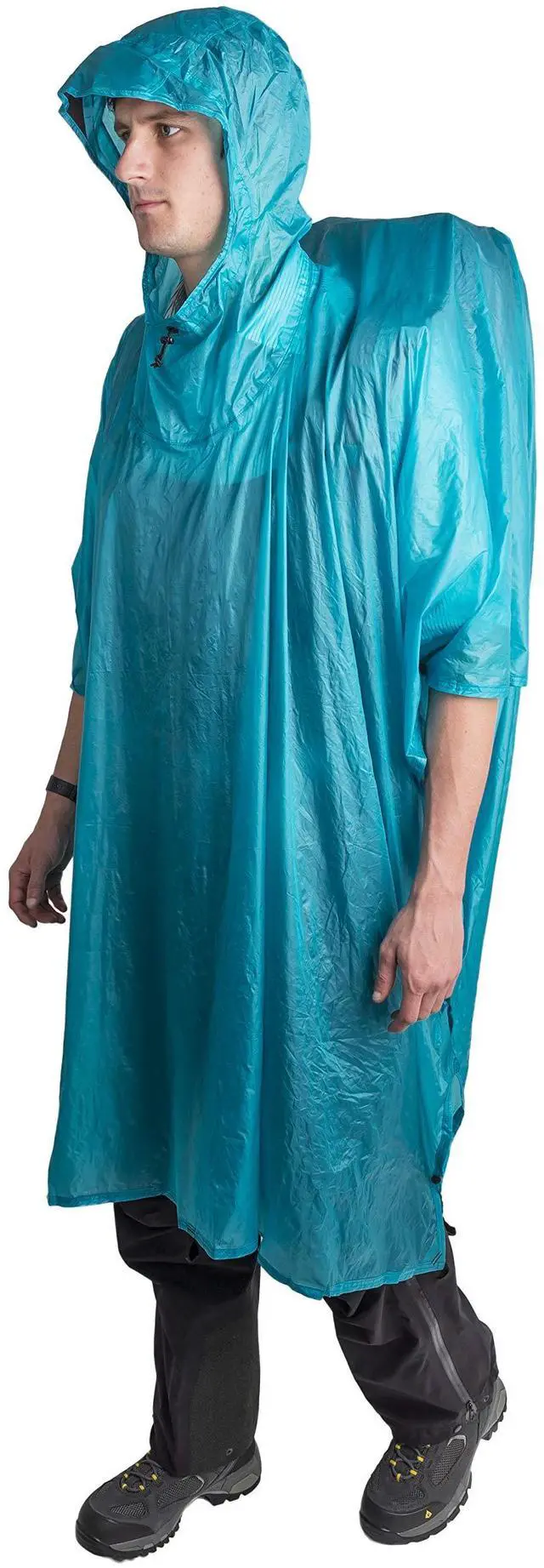 Main image of Ultra-SIL Nano Tarp Poncho 4-in-1 Raincoat, Pack Cover, Groundsheet, and Shelter, Pacific Blue