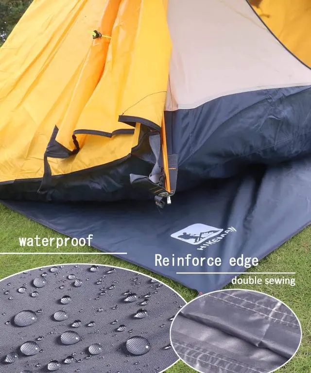 Alt view image 4 of 6 - Hexagonal Tent Footprint,1-4 Person Ultralight Waterproof Tent Tarp Ground Sheet Mat with 6 Tent Stakes for Camping Hiking Picnic Backpacking(L)