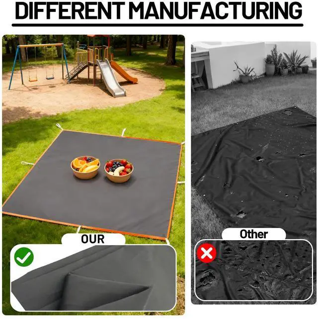 Alt view image 7 of 7 - Tent Footprint - 57" X 82.6" Heavy Duty Camping Tarp with 8 Anchor Straps - Waterproof Tent Floor Mat,Ultralight Backpacking Tarp for Camping,Hiking,Beach,Picnic - Storage Bag Included