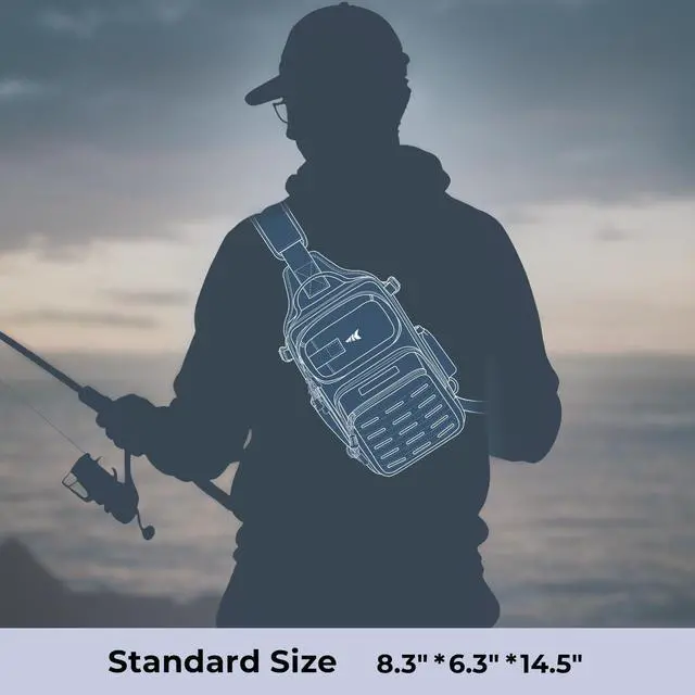 Alt view image 2 of 6 - BlowBak Tactical Sling Tackle Bag-Lightweight Fishing Backpack Storge Fishing Gear and Equipment,Gift for Men