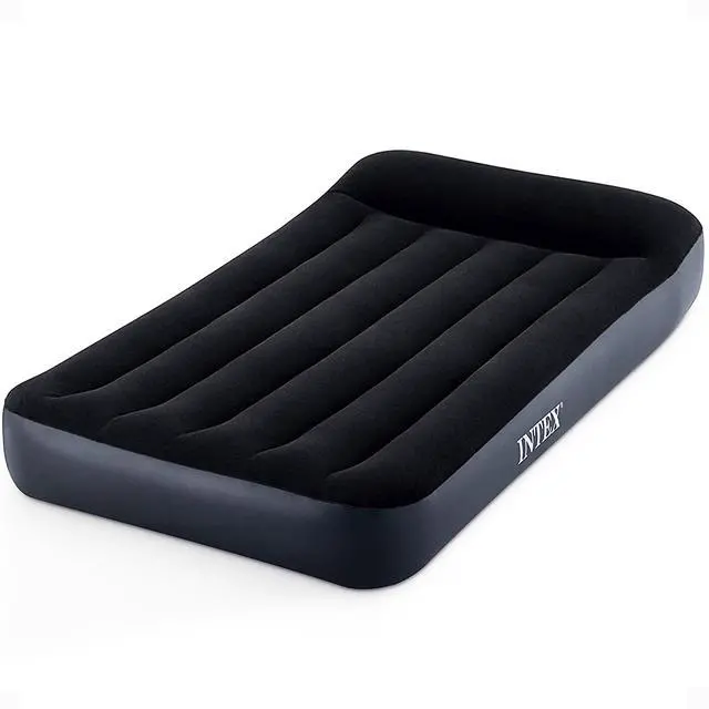 Main image of Dura-Beam Standard Pillow Top Airbed Comfortable Blow Up Portable Air Mattress with Built-in Electric Pump and Carrying Bag, Twin Size, Blue