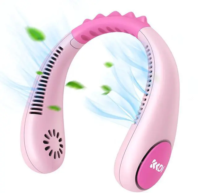 Main image of Neck Fan, Portable Bladeless Fans for Kid 4-14Y Girls & Boys, 2600mAh USB Personal Mini Cooling Fan for Travel/Camping/Study, 4 Speeds, Lightweight, Compact, Perfect Summer Gifts for Kids