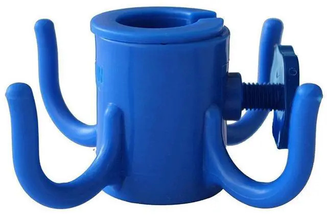Main image of Beach Umbrella Hanging Hook,4-prongs Plastic Umbrella Hook Hanging for Towels /Hats/Clothes/Camera/Sunglasses/ Bags,Fit for Beach,Camping Trips Blue