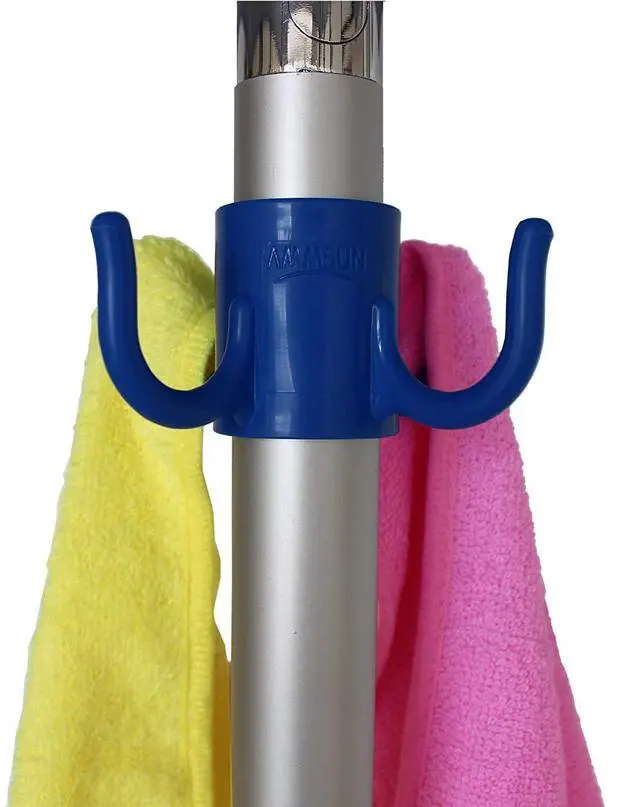 Alt view image 5 of 7 - Beach Umbrella Hanging Hook,4-prongs Plastic Umbrella Hook Hanging for Towels /Hats/Clothes/Camera/Sunglasses/ Bags,Fit for Beach,Camping Trips Blue