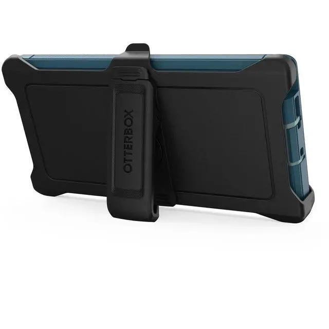 Alt view image 5 of 6 - Galaxy S23 Ultra (Only) - Defender Series Case - Manoeuvre (Blue), Rugged & Durable, with Port Protection, Includes Holster Clip Kickstand, Microbial Defense Protection, Non-Retail Packaging