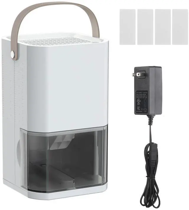Main image of Dehumidifier Dual Core Compact Quiet for Home. Portable, Auto Shut OFF, 57OZ Water Tank. Delay-Off Timer and Ambient Light. Perfect for Small Bedroom Bathroom Basement RV Camper Closet