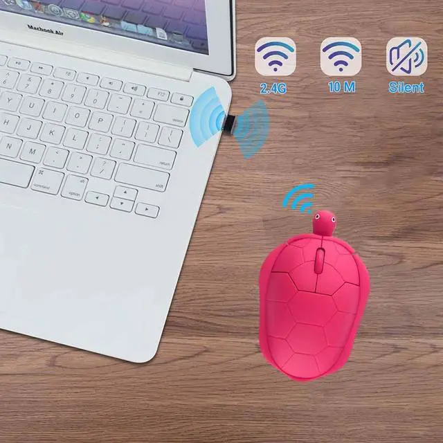 Alt view image 2 of 7 - Wireless Mouse Cute Small Animal Turtle Shape Computer Mouse Portable 2.4G 1600 DPI Optical USB Silent Cordless Mice 3 Buttons Travel Mouses for Laptop PC Computer NoteBook MacBook Kids Girls Gifts