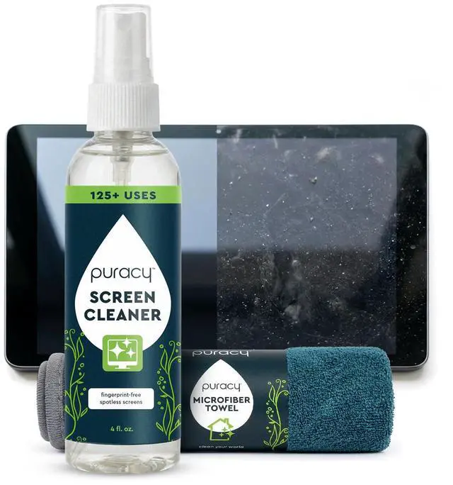 Main image of Screen Cleaner with Microfiber Cloth All Purpose Phone, Laptop, Computer, TV Screen Cleaner for Smart TV, Streak-Free and Fingerprint-Free (4 oz, Free & Clear)