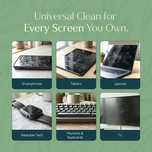 Alt view image 3 of 6 - Screen Cleaner with Microfiber Cloth All Purpose Phone, Laptop, Computer, TV Screen Cleaner for Smart TV, Streak-Free and Fingerprint-Free (4 oz, Free & Clear)