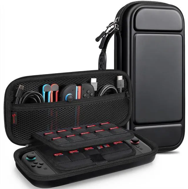 Main image of Carrying Case for Nintendo Switch 2 (2025), Shockproof Hard Shell Switch 2 Case, Protective Cover Travel Bag with 19 Game Card & 2 Micro SD Card Slots & Inner Pocket, Black