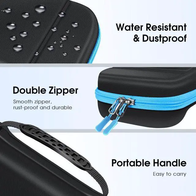Alt view image 3 of 7 - Carrying Case for Nintendo Switch 2 (2025), Shockproof Hard Shell Switch 2 Case, Protective Cover Travel Bag w/19 Game Card & 2 Micro SD Card Slots & Inner Pocket for Accessories, Black