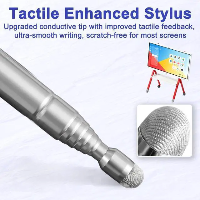 Alt view image 5 of 7 - 2-in-1 Telescopic Teaching Pointer, Extendable Pointer with Capacitive Stylus Tip for Touchscreens & Interactive Whiteboard, Retractable Stick Extends to 39.4 Inch