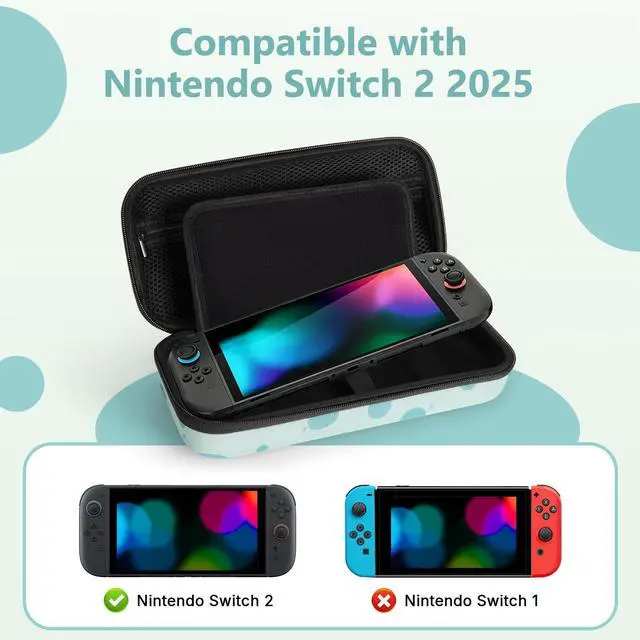 Alt view image 3 of 7 - Carrying Case for Nintendo Switch 2 (2025), Protective Hard Shell Switch 2 Case with 12 Game Card Slots & Inner Pocket & handle, Portable Switch 2 Travel Cases for Console and Accessories