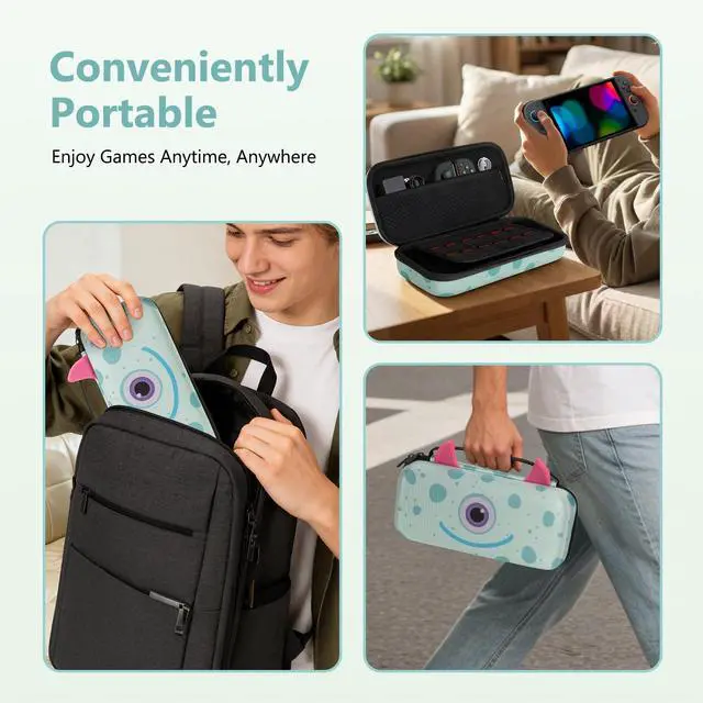 Alt view image 7 of 7 - Carrying Case for Nintendo Switch 2 (2025), Protective Hard Shell Switch 2 Case with 12 Game Card Slots & Inner Pocket & handle, Portable Switch 2 Travel Cases for Console and Accessories