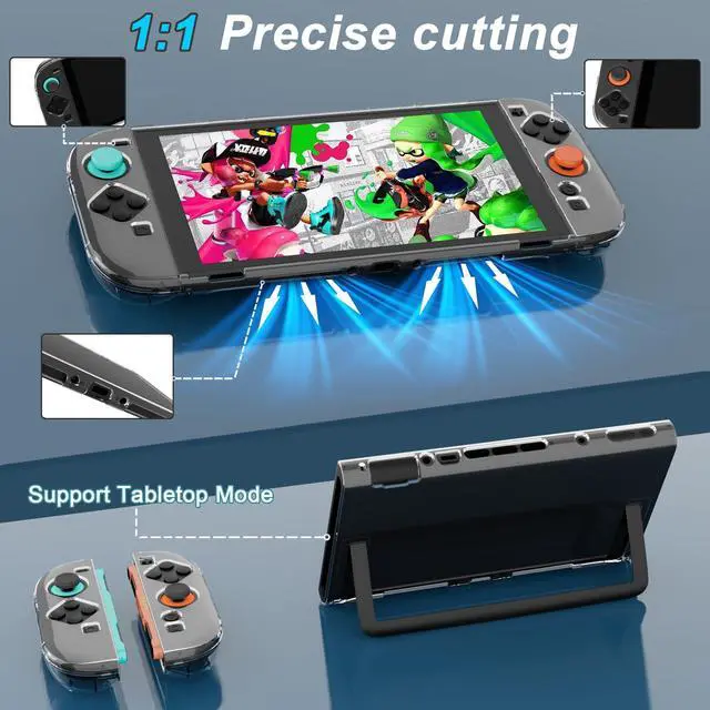 Alt view image 2 of 7 - Clear Protective Case for Nintendo Switch 2 Case Dockable, PC Slim Hard Shell for Switch 2 Accessories, Scratch & Shock Protection Cover for Joycon 2 with Screen Protector and 8 Thumb Grip