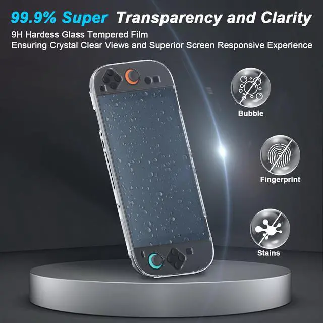 Alt view image 7 of 7 - Clear Protective Case for Nintendo Switch 2 Case Dockable, PC Slim Hard Shell for Switch 2 Accessories, Scratch & Shock Protection Cover for Joycon 2 with Screen Protector and 8 Thumb Grip