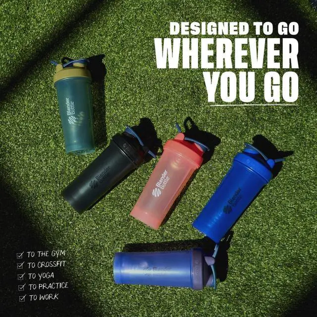 Alt view image 5 of 6 - Classic V2 Shaker Bottle Perfect for Protein Shakes and Pre Workout, 20-Ounce (3 Pack), Red, Green, Plum