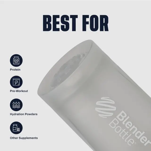 Alt view image 4 of 6 - Classic V2 Shaker Bottle Perfect for Protein Shakes and Pre Workout, 20-Ounce, Pebble Grey