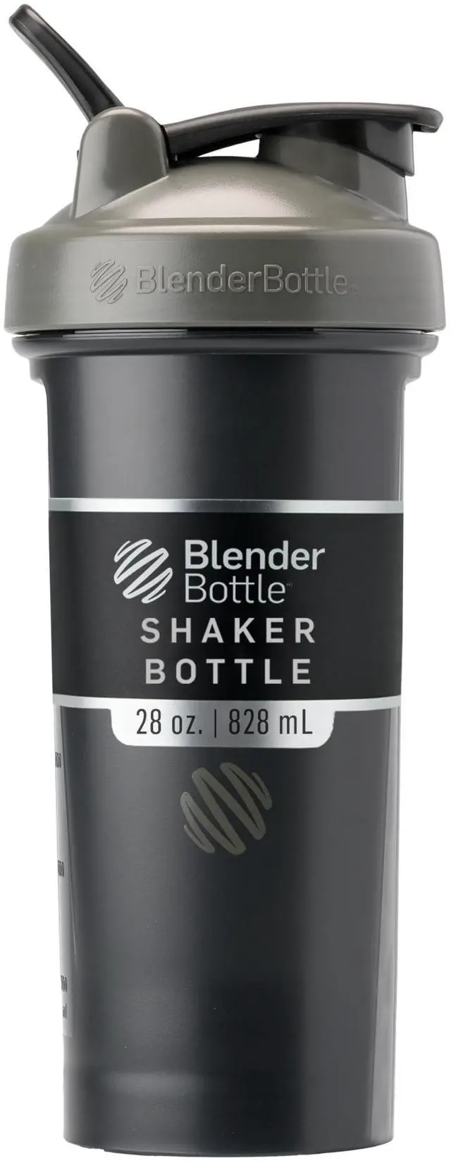 Main image of Classic V2 Shaker Bottle Perfect for Protein Shakes and Pre Workout, 28-Ounce, Grey/Black, Black Shadow