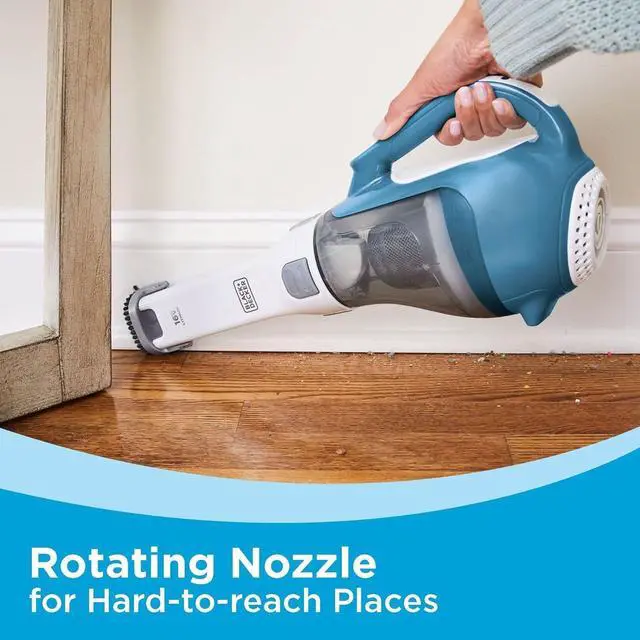 Alt view image 6 of 7 - dustbuster AdvancedClean Handheld Vacuum Cordless, Compact Home and Car Vacuum with Crevice Tool, Rotating Nozzle and Charging Station, Large Dust Bowl (CHV1410L)