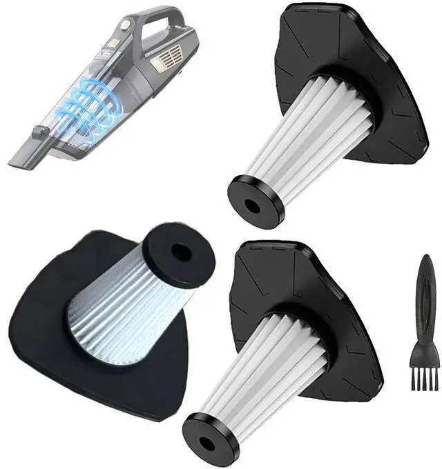Main image of 3Pack Hepa Filters Replacement Compatible with CKIKH Handheld Vacuum Cordless, Model LT-151ET, Washable Filters Also Compatible with BQYPOWER 151 Vacuum.