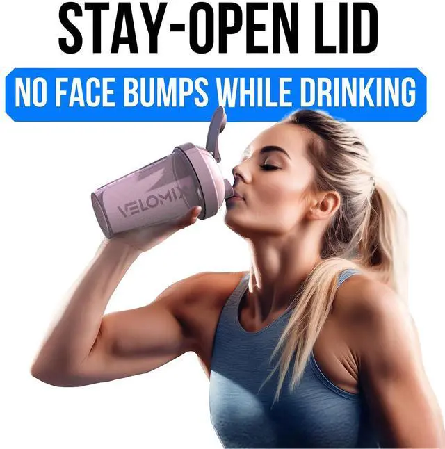 Alt view image 7 of 7 - 4 PACK- 20 OZ Protein Shaker Bottle for Protein Mixes - 4x Wire Whisk | Leak Proof Shaker Cups for Protein Shakes | Stackable Protein Shaker Bottle Pack | Dishwasher Safe (Berry Blend)