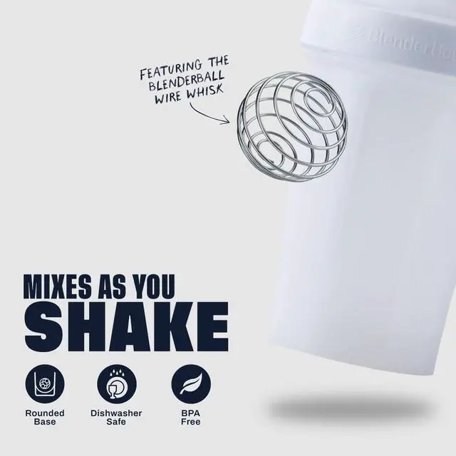 Alt view image 3 of 5 - Classic V2 Shaker Bottle Perfect for Protein Shakes and Pre Workout, 28-oz, Full-Color White