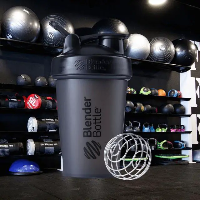 Alt view image 2 of 2 - Classic Shaker Bottle Perfect for Protein Shakes and Pre Workout, 20-Ounce, Black