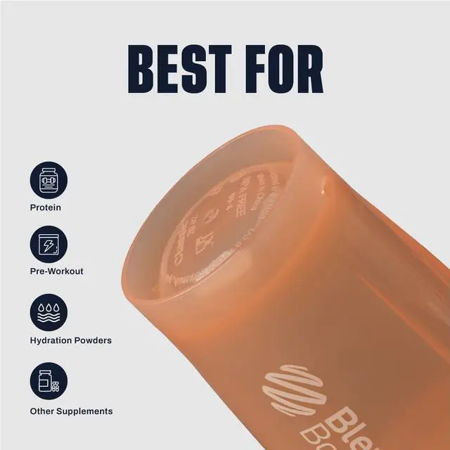 Alt view image 4 of 6 - Classic V2 Shaker Bottle Perfect for Protein Shakes and Pre Workout, 28-oz, Full-Color Tan/Orange