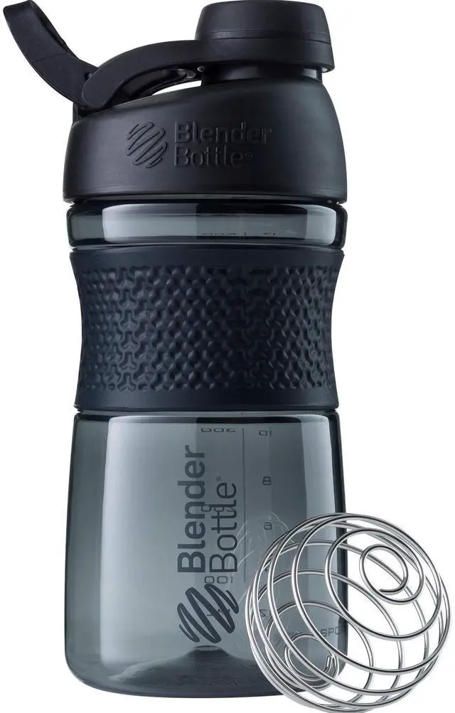 Main image of SportMixer Shaker Bottle Perfect for Protein Shakes and Pre Workout, 20-Ounce, Black