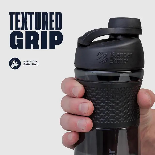 Alt view image 3 of 7 - SportMixer Shaker Bottle Perfect for Protein Shakes and Pre Workout, 20-Ounce, Black