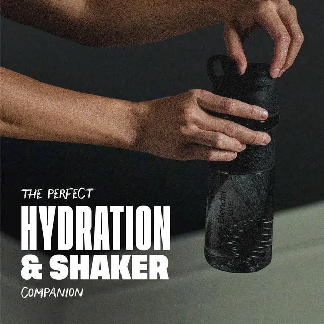Alt view image 6 of 7 - SportMixer Shaker Bottle Perfect for Protein Shakes and Pre Workout, 20-Ounce, Black