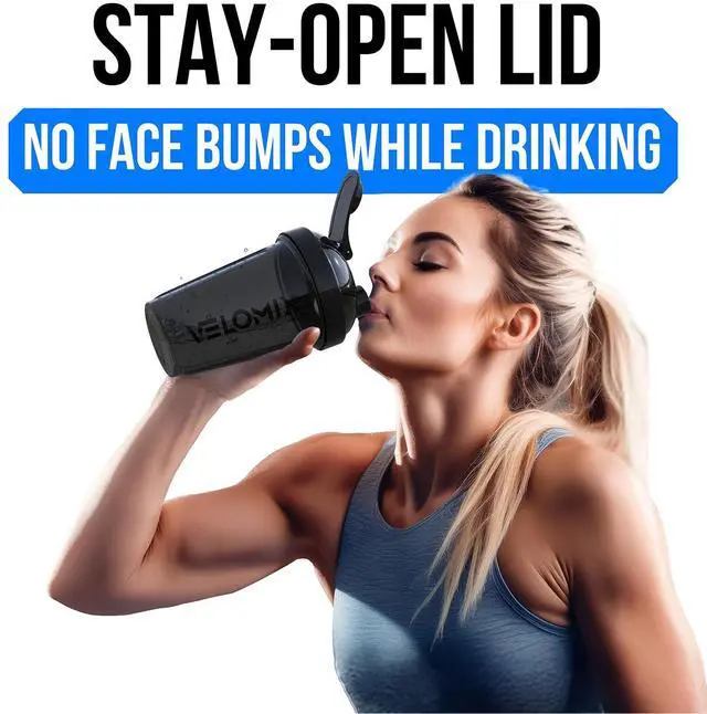 Alt view image 7 of 7 - 6 PACK- 20 oz Protein Shaker Bottle for Protein Mixes - 6x Wire Whisk | Leak Proof Shaker Cups for Protein Shakes| Stackable Protein Shaker Bottle Pack | Dishwasher Safe (ALL IN BLACK)