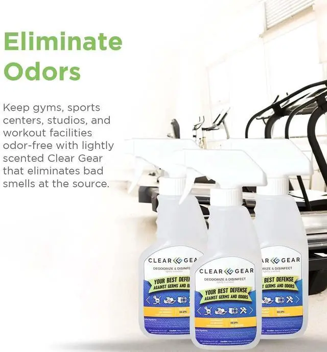 Alt view image 3 of 5 - Disinfectant Cleaner, and Deodorizer For Sports Equipment, Gyms, and Fitness Centers - EPA-Registered, Hospital Grade, Made in USA - 1-Pack of 32 Oz Bottle Disinfecting Spray