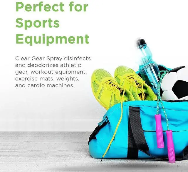 Alt view image 2 of 5 - Disinfectant Cleaner, and Deodorizer For Sports Equipment, Gyms, and Fitness Centers - EPA-Registered, Hospital Grade, Made in USA - 1-Pack of 32 Oz Bottle Disinfecting Spray
