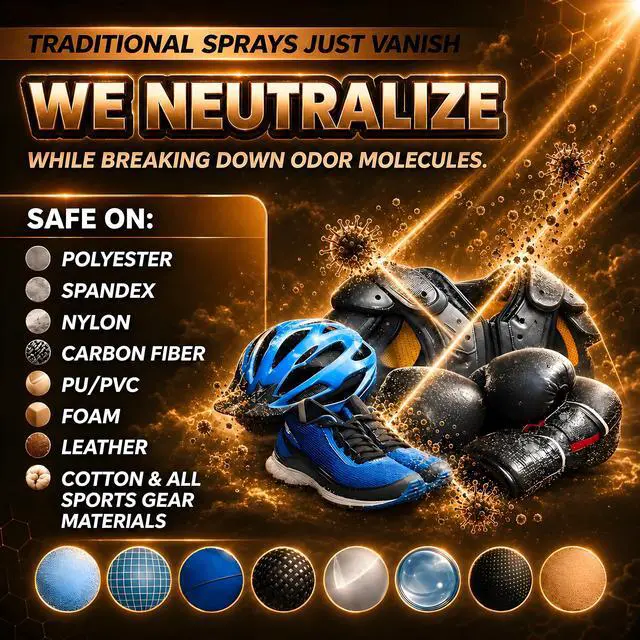 Alt view image 5 of 5 - 2-in-1 Sports Gear Cleaner & Odor Eliminator - 3X Powerful Nano-Enzyme Deodorizer for Athletic Gear, Baseball, Hockey, Football, Boxing, MMA, Gym Bag | Plant-Based | Remove Stink & Dirt