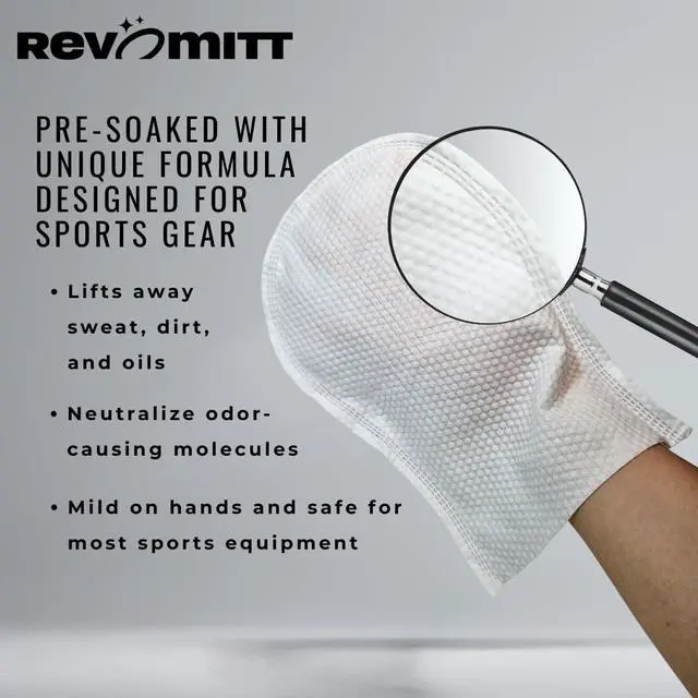 Alt view image 4 of 7 - Sports Gear Cleaning Mitts - Pre-Moistened Mitts to Clean and Deodorize Shoes, Yoga Mats, Boxing Gloves, Cleats, Helmets, & More - 20 Count