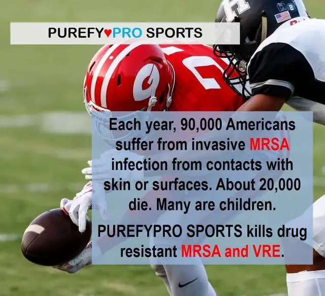 Alt view image 6 of 7 - Purefypro Sports Equipment Disinfectant Spray - (4oz, 2pk) Kills 99.9999% MRSA, HIV, Athlete Foot Fungus, Virus and Fungi. No Rinse, No Residue. Sports Pads, Yoga Mats, Shoes, Boxing Gloves Euipment