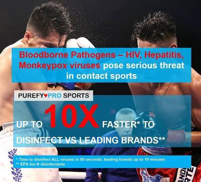 Alt view image 5 of 7 - Purefypro Sports Equipment Disinfectant Spray - (4oz, 2pk) Kills 99.9999% MRSA, HIV, Athlete Foot Fungus, Virus and Fungi. No Rinse, No Residue. Sports Pads, Yoga Mats, Shoes, Boxing Gloves Euipment
