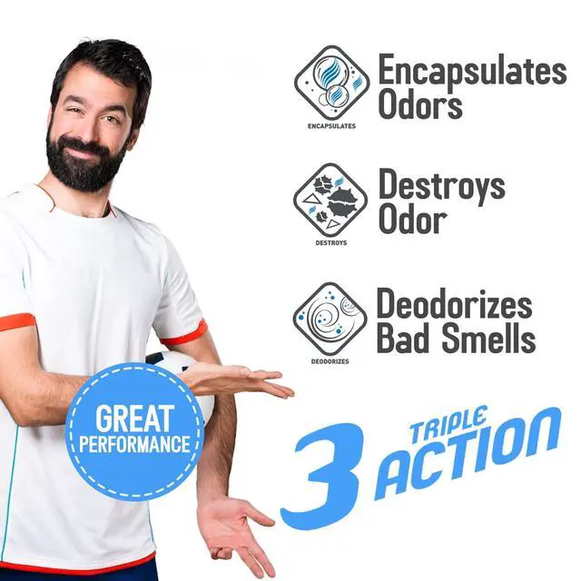 Alt view image 4 of 7 - Sports Odor Destroyer Spray (16.9 Fl Oz (Pack of 1)) - Sports Gear Odor Eliminator & Deodorizer Spray - Neutralizer & Refresher Spray for Protective Equipment, Sportswear & Outdoor Gear